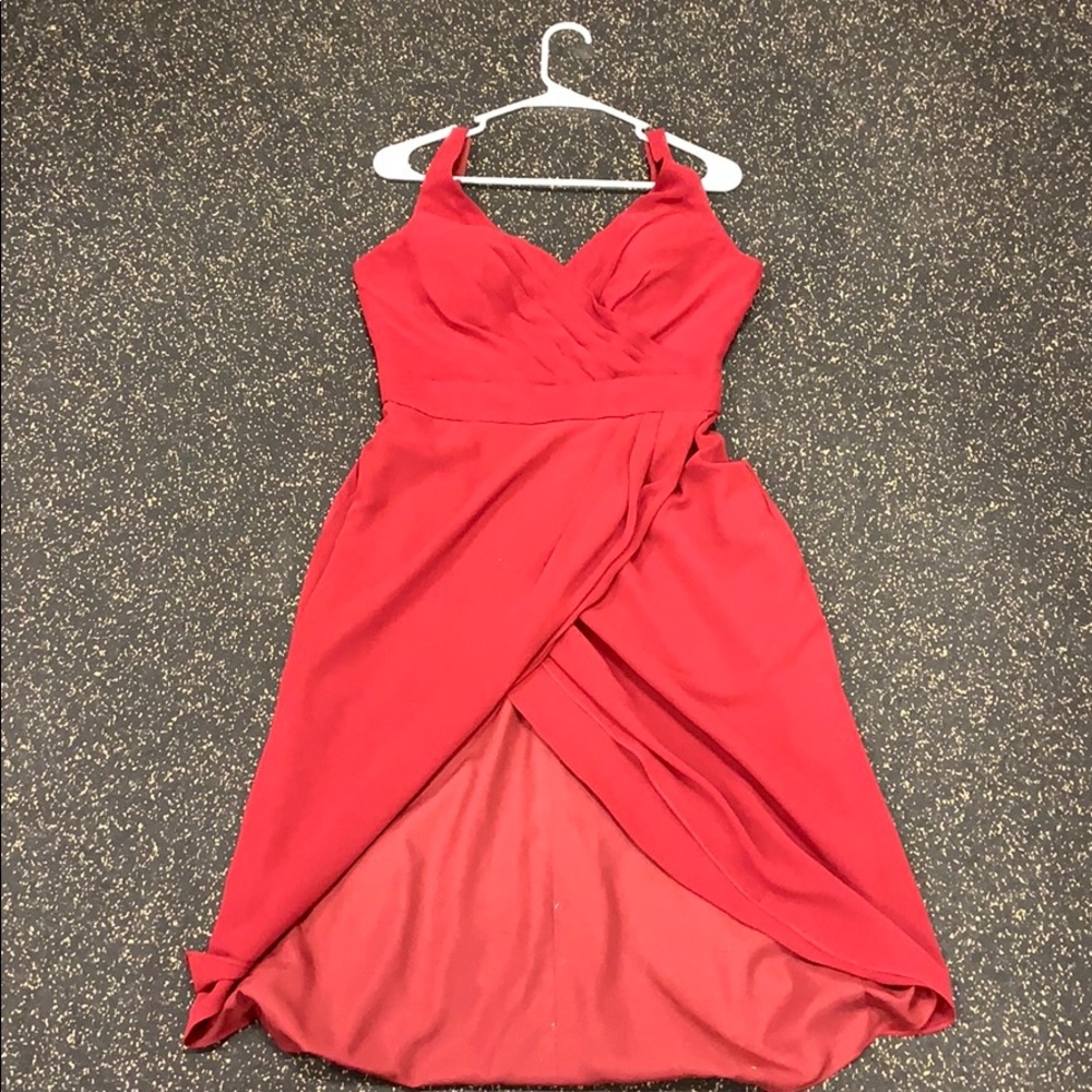burgundy dress